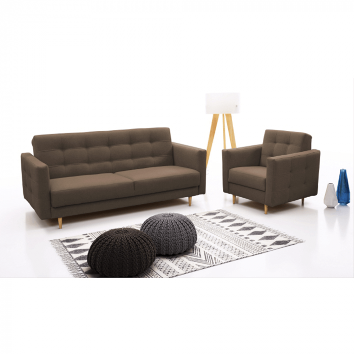 Ansamblu tapiţat, material ciocolatiu, AMEDIA [4]