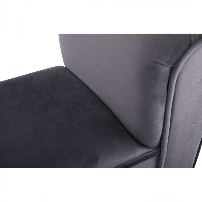 Bancă, catifea Velvet, gri/negru, BURDA [4]