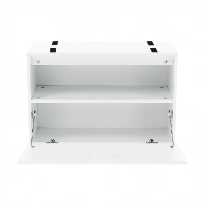 Pantofar bancuta, alb/gri, 60x45x30 cm, cu raft , usa rabatabila [19]