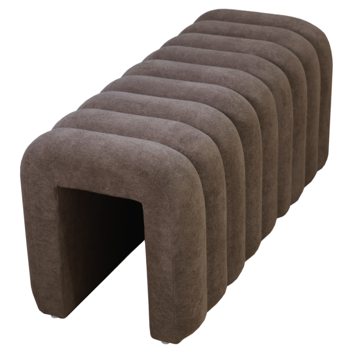 Bancă de design, ţesătură maro, SUNDO [3]
