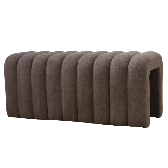 Bancă de design, ţesătură maro, SUNDO [5]