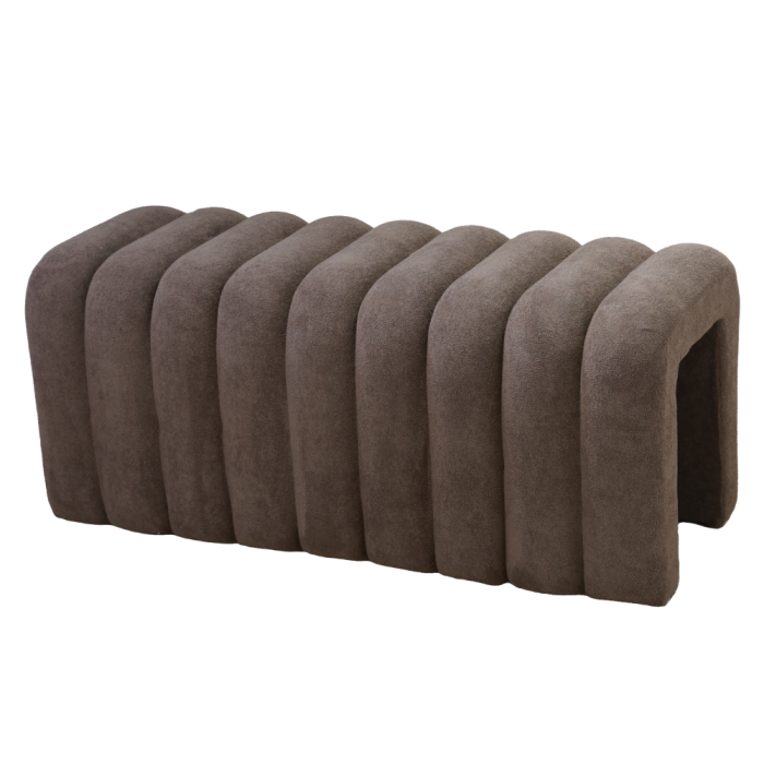 Bancă de design, ţesătură maro, SUNDO [4]