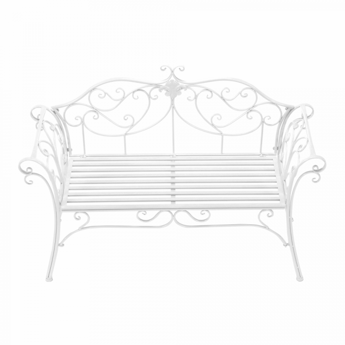 Bancă de grădină, albă, ETELIA [24]