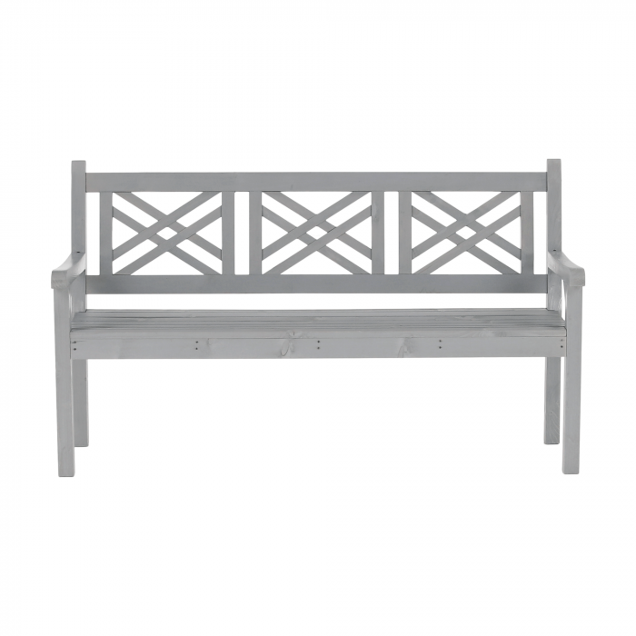 Bancă de grădină din lemn, gri, 150 cm, FABLA [13]
