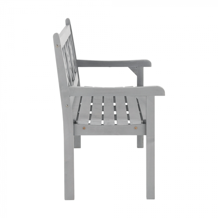 Bancă de grădină din lemn, gri, 150 cm, FABLA [14]