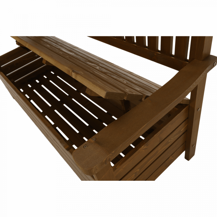 Bancă de grădină, maro, 150cm, AMULA [11]