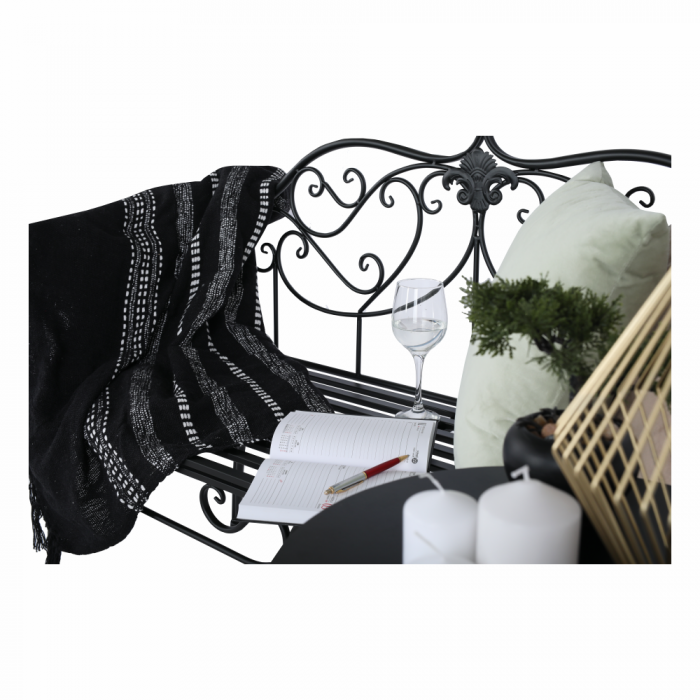 Bancă de grădină, neagră, ETELIA [13]
