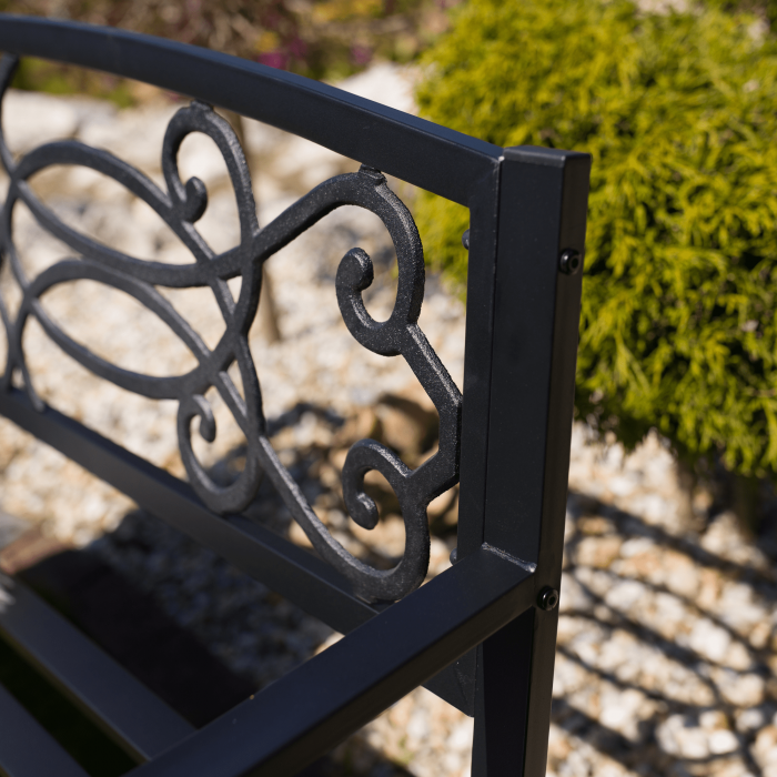 Bancă de grădină, neagră, VENDA [5]