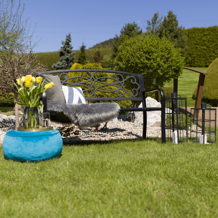 Bancă de grădină, neagră, VENDA [4]