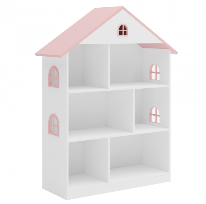Bibliotecă pentru copii, alb/roz, MAISON TYP 1 [2]