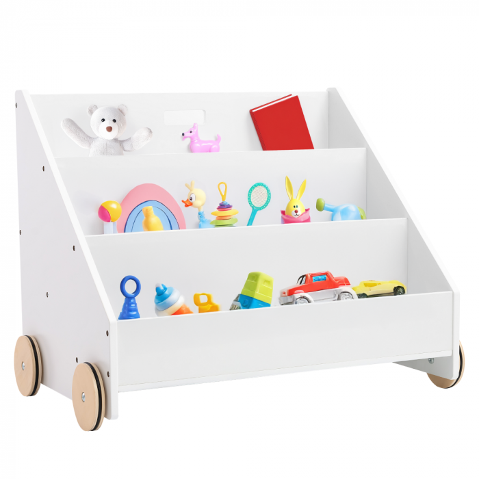 Bibliotecă pentru copii cu roţi, albă, BERUS [1]