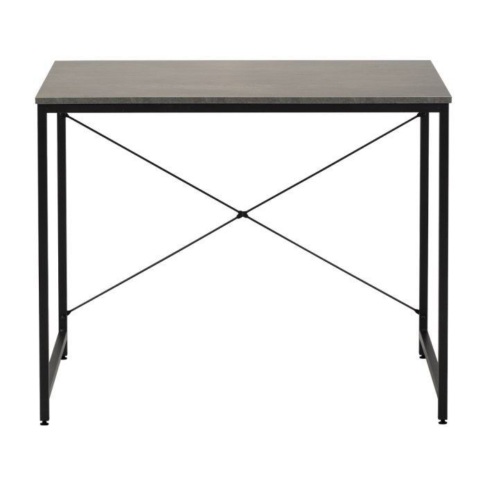 Birou, beton/negru, 90x60 cm, MELLORA [2]