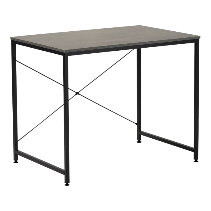Birou, beton/negru, 90x60 cm, MELLORA [5]