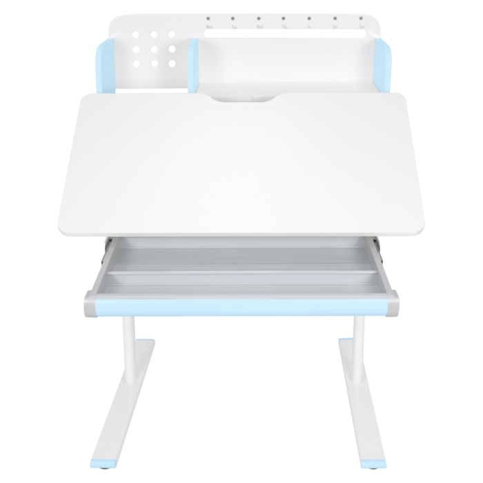 Birou crescător, albastru/alb, ADAN [13]