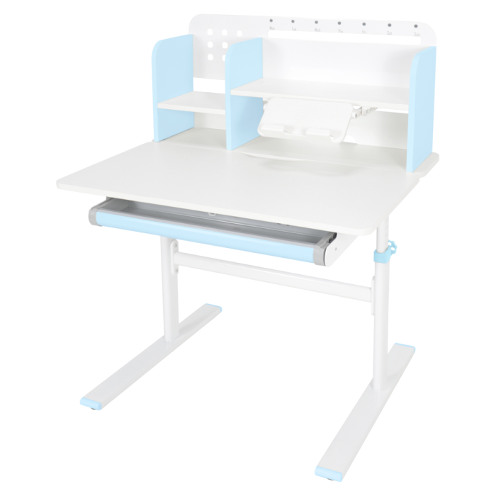 Birou crescător, albastru/alb, ADAN [6]