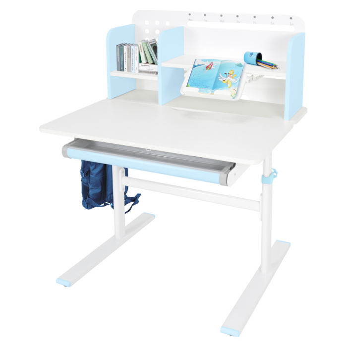 Birou crescător, albastru/alb, ADAN [26]