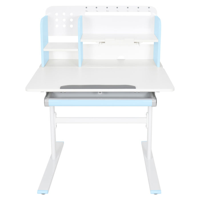 Birou crescător, albastru/alb, ADAN [9]