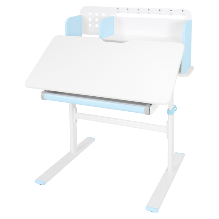 Birou crescător, albastru/alb, ADAN [3]