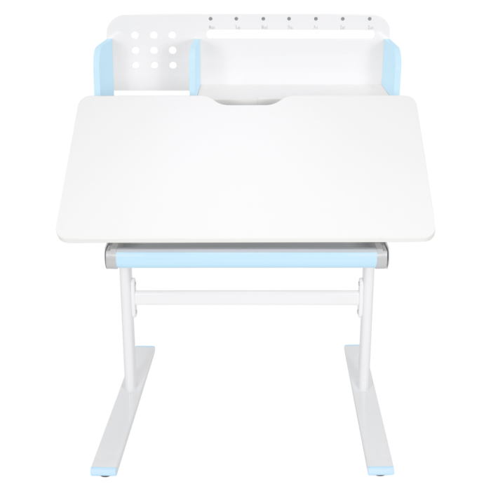 Birou crescător, albastru/alb, ADAN [12]