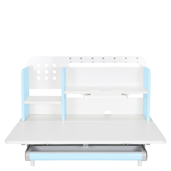 Birou crescător, albastru/alb, ADAN [25]