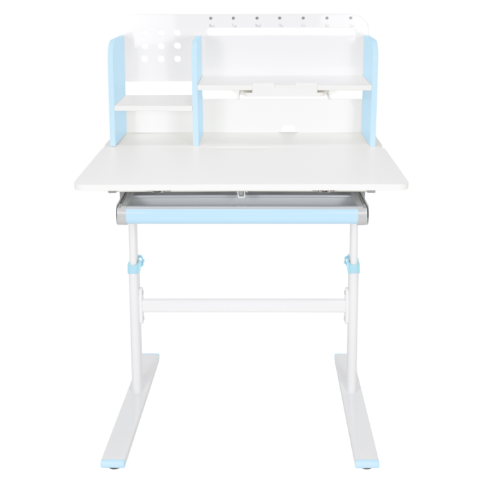 Birou crescător, albastru/alb, ADAN [17]