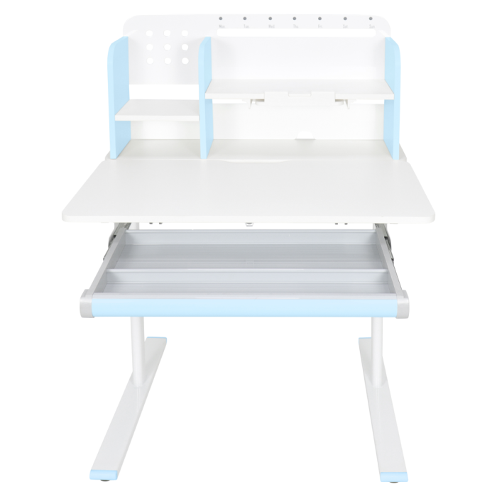 Birou crescător, albastru/alb, ADAN [14]