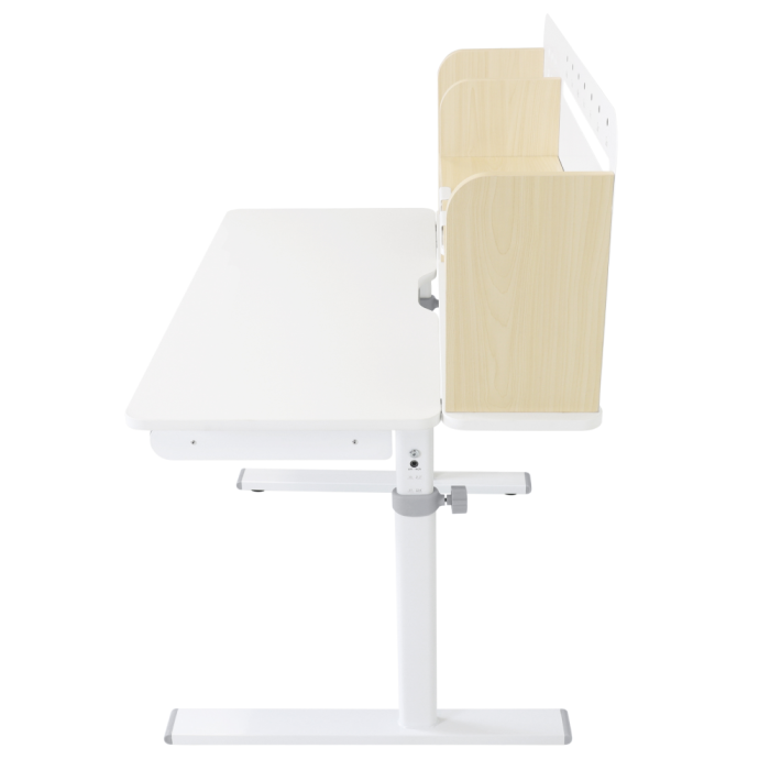 Birou crescător, natural/alb, ADAN [16]