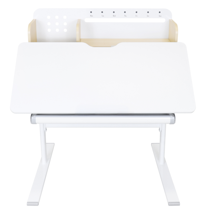 Birou crescător, natural/alb, ADAN [11]