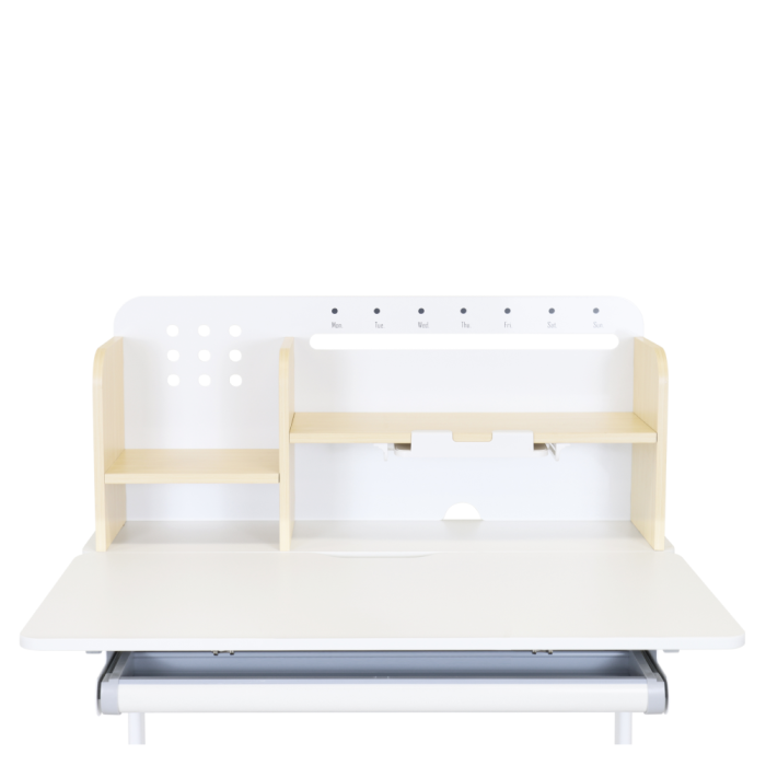 Birou crescător, natural/alb, ADAN [23]