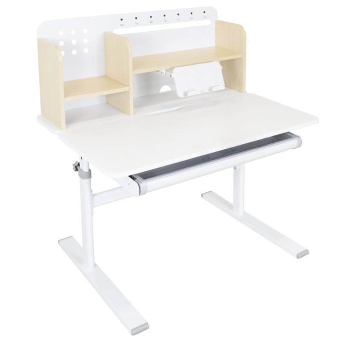 Birou crescător, natural/alb, ADAN [8]