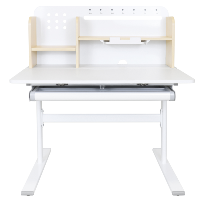 Birou crescător, natural/alb, ADAN [10]