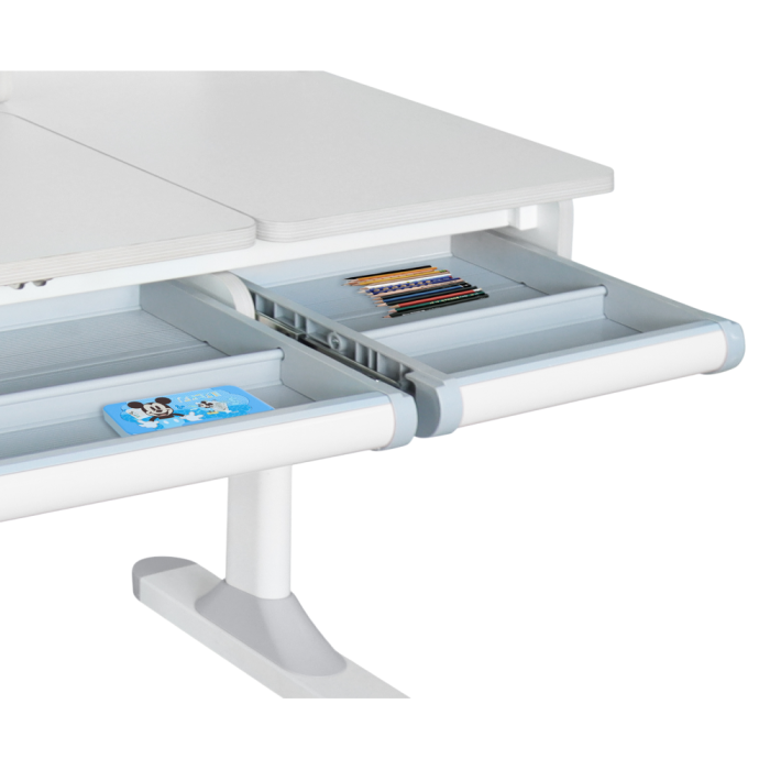 Birou crescător, natural/alb, LEDIN [27]