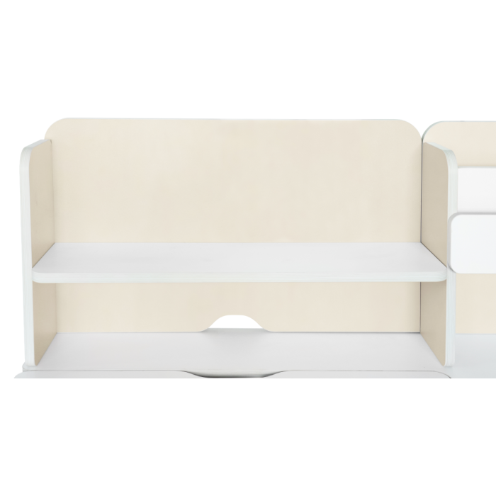 Birou crescător, natural/alb, LEDIN [23]