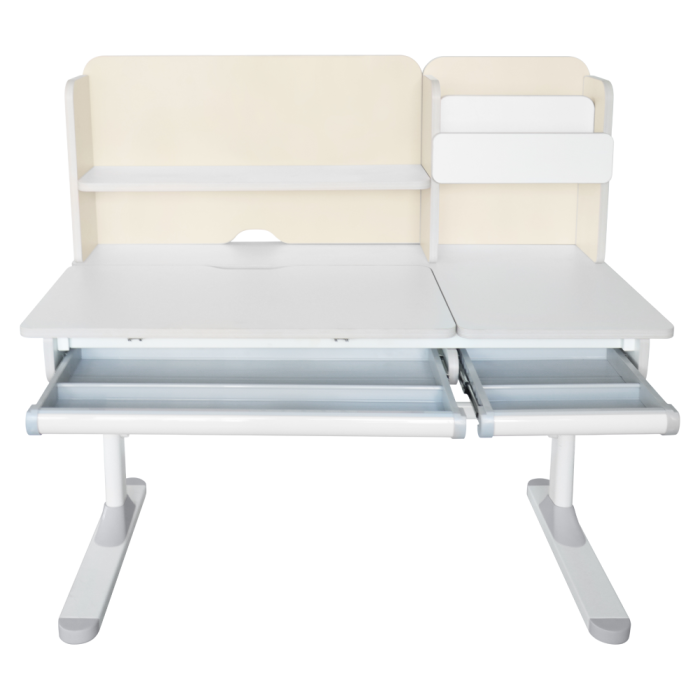 Birou crescător, natural/alb, LEDIN [13]