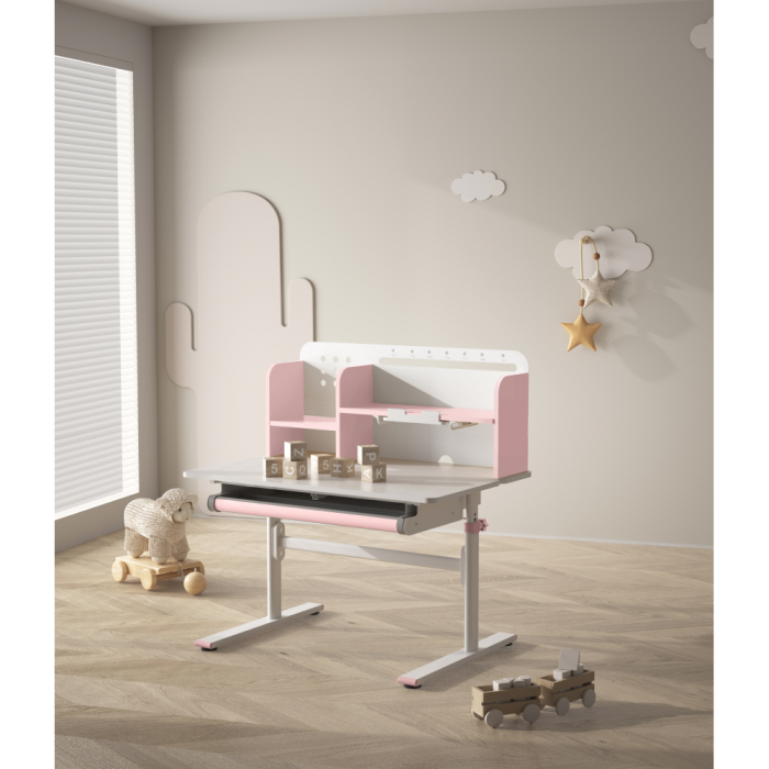 Birou crescător, roz/alb, ADAN [28]