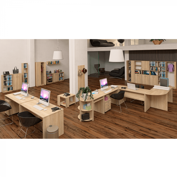 Birou cu extensie laterală 150, stejar sonoma, TEMPO ASISTENT NEW 022 [2]