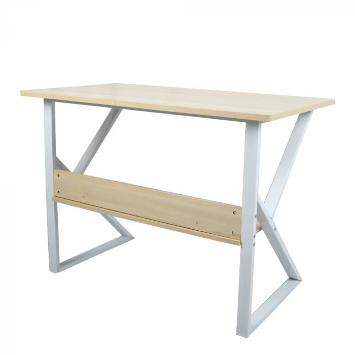 Birou cu raft, stejar natural/alb, TARCAL 140 [5]