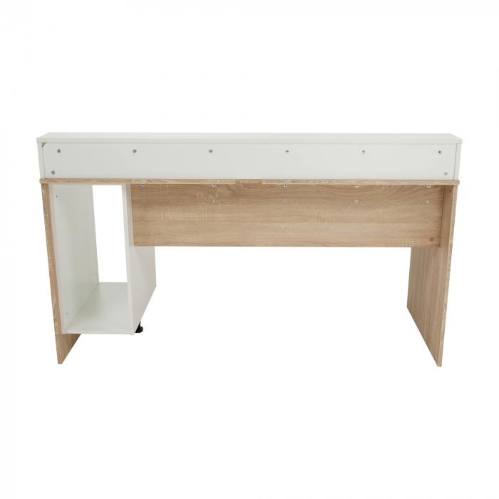 Birou gaming stejar sonoma/alb, 160 cm lungime , [7]