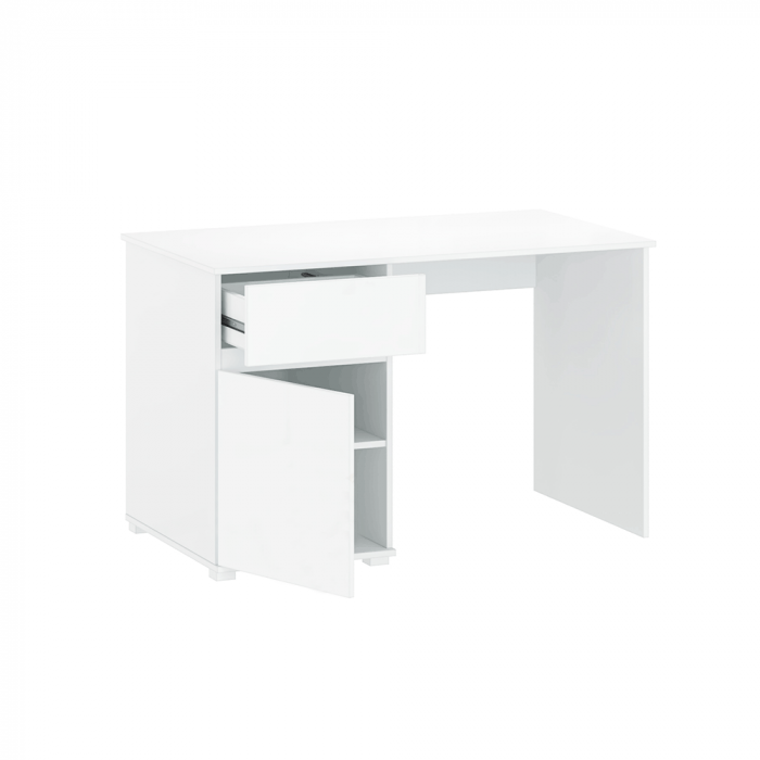 Birou PC 1D1S / 120, alb lucios, LINDY [2]