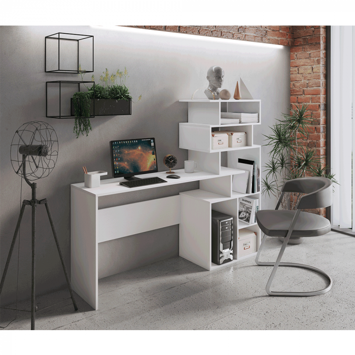 Birou PC, alb, DTD laminat, MAXIM [2]