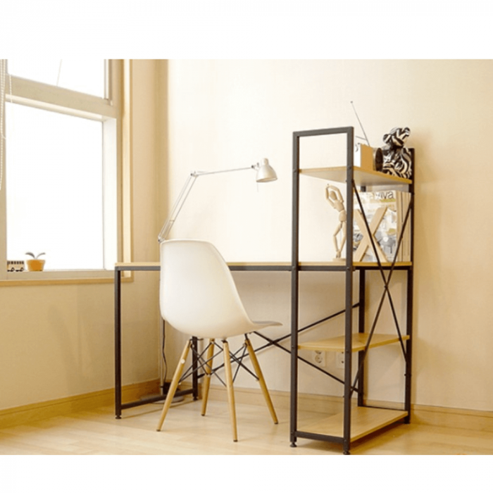 Birou PC, stejar / negru, VEINA [5]