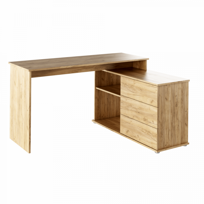 Birou PC universal de colţ, stejar artisan, TERINO [2]
