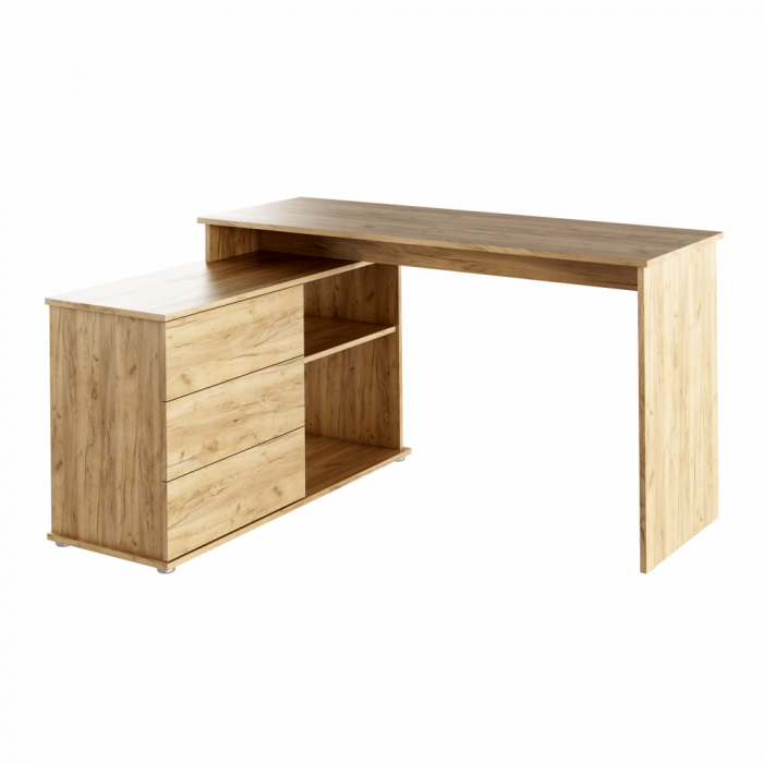 Birou PC universal de colţ, stejar artisan, TERINO [3]