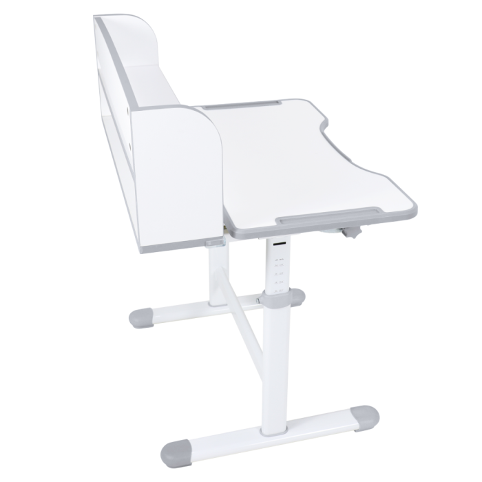 Birou şi scaun crescător, gri/alb, set ZION [22]