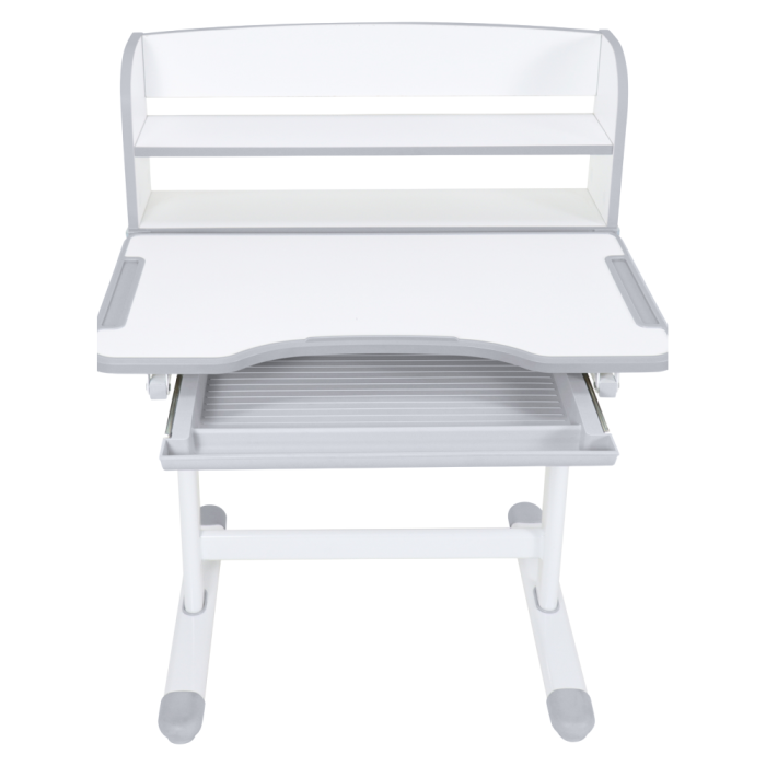 Birou şi scaun crescător, gri/alb, set ZION [25]