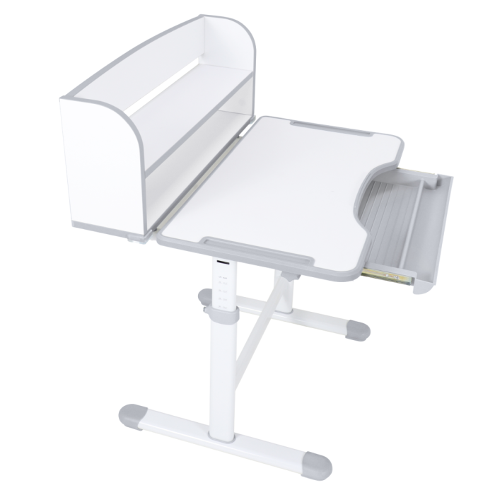 Birou şi scaun crescător, gri/alb, set ZION [19]