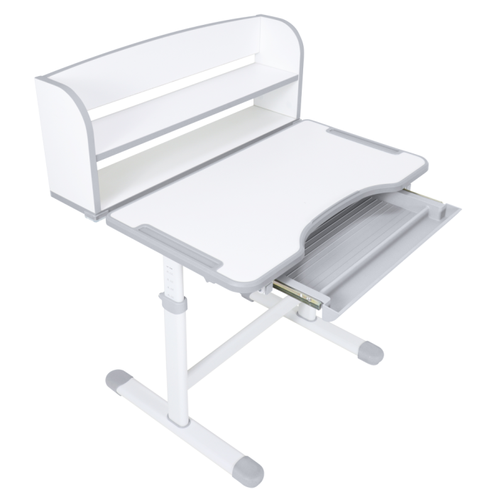 Birou şi scaun crescător, gri/alb, set ZION [15]