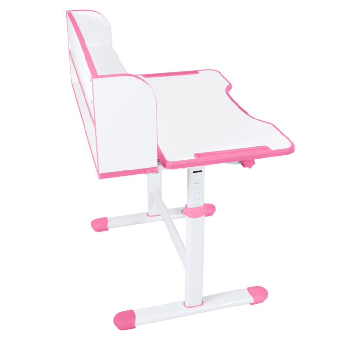 Birou şi scaun pentru creştere, roz/alb, set ZION [22]
