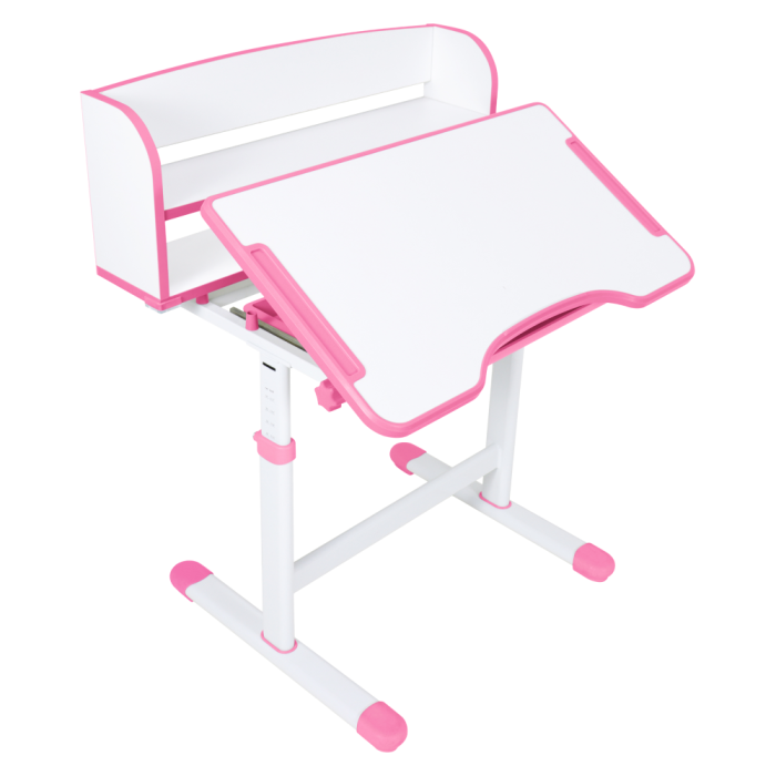 Birou şi scaun pentru creştere, roz/alb, set ZION [14]