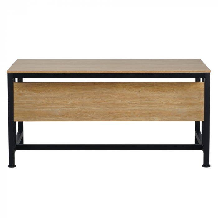 Birou, stejar/negru, 150x80 cm, KILIS NEW [3]